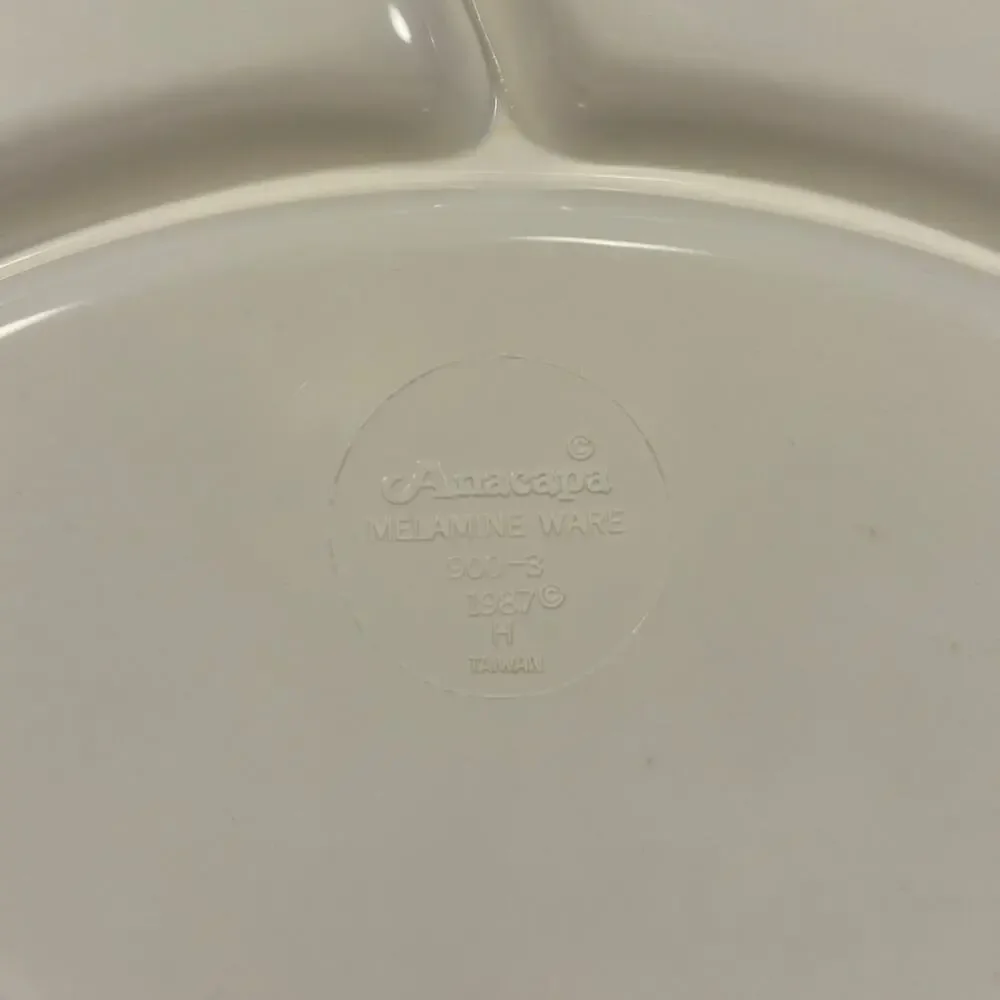 Anacapa Teddy Bear Band Vintage 1987 Melamine Kids Dish Set 3 Platter Tray Bowl